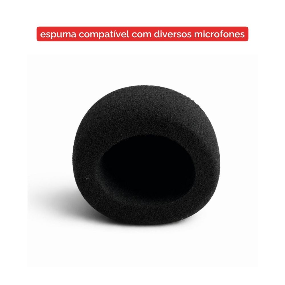 Espuma Protetora para Microfone e Gravação de Voz