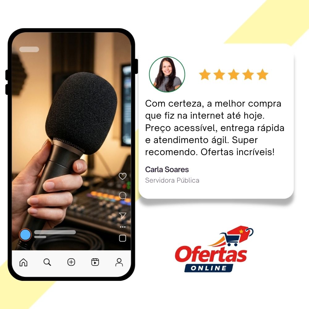 Espuma Protetora para Microfone e Gravação de Voz