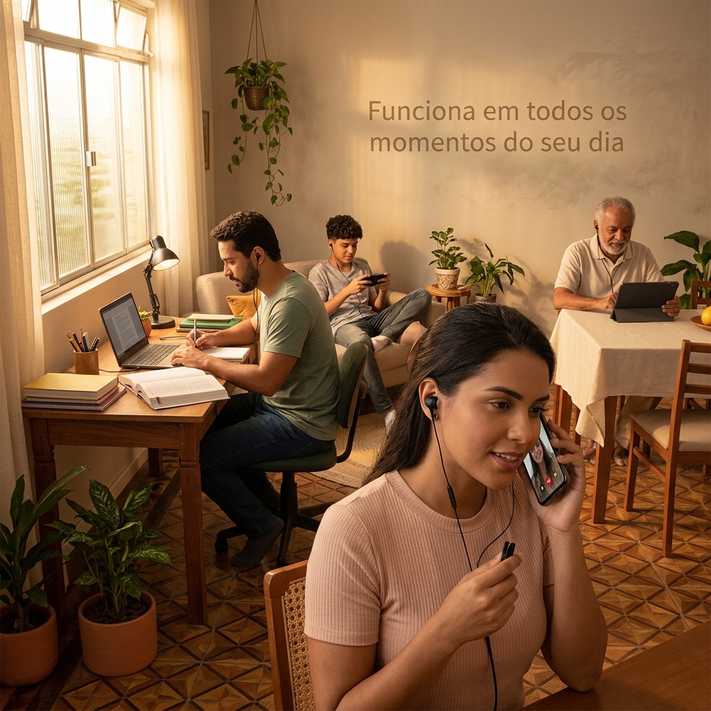 Fone de Ouvido Misaki com Fio Preto 90 cm
