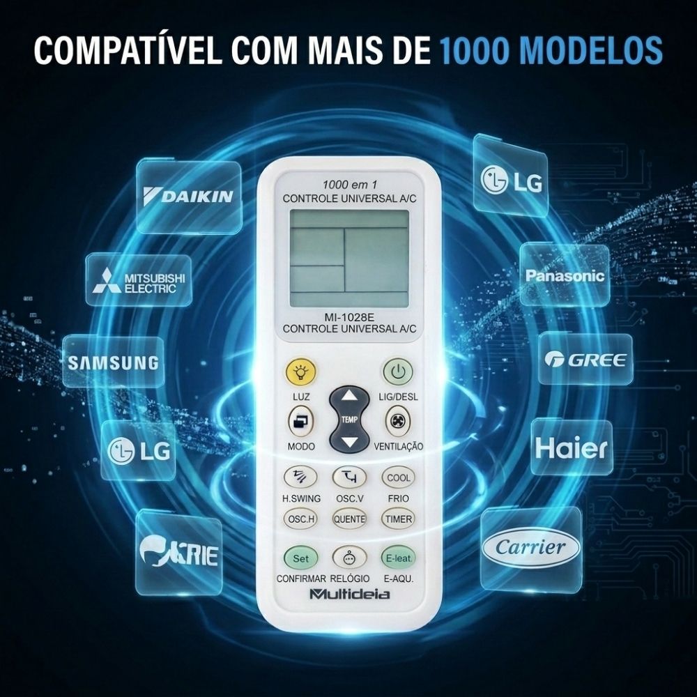 Controle Remoto Universal para Ar-Condicionado Multideia