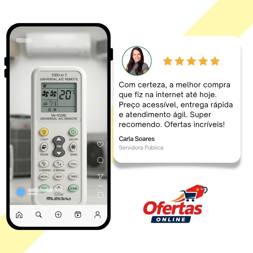 Controle Remoto Universal para Ar-Condicionado Multideia