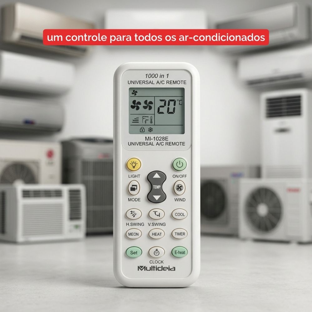 Controle Remoto Universal para Ar-Condicionado Multideia